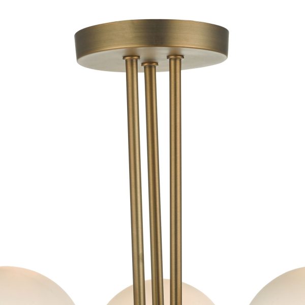 Andre 3lt Semi Flush Aged Brass