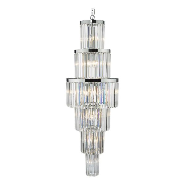 Angel 28 Light Chandelier Crystal Polished Chrome