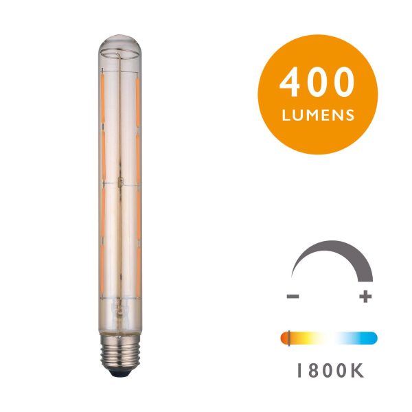 (SOLD AS 5PK) E27 LED DIM VINT LGE TUBE LAMP 6W 400LM 1800K