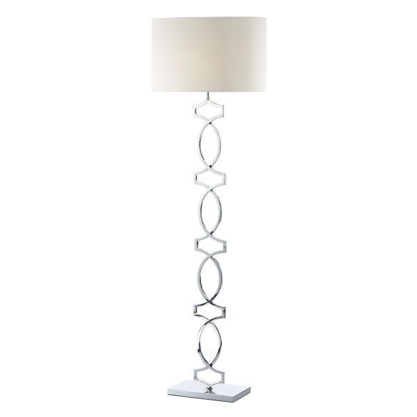 Donovan Floor Lamp Polished Chrome complete with Shade