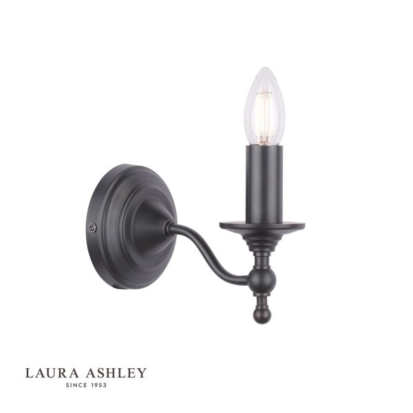 Ludchurch Single Wall Light Industrial Black Bracket Only