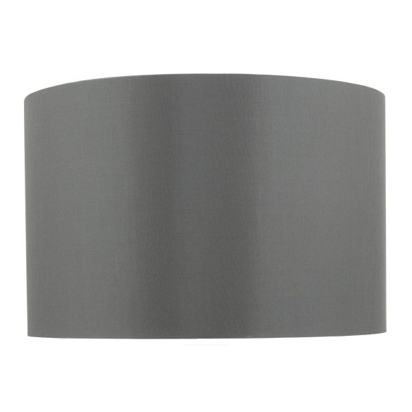 Quinn Grey Faux Silk Drum Shade 30cm