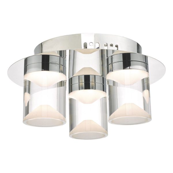 Susa 3lt Flush Polished Chrome & Acrylic LED Bathroom IP44