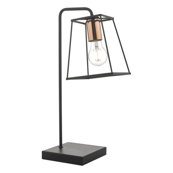 Tower Table Lamp Black & Copper