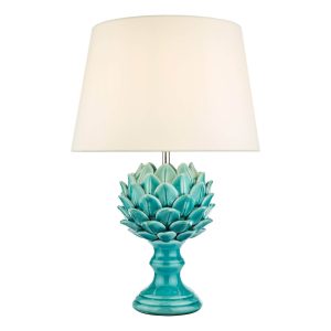 Violetta Table Lamp Blue Ceramic With Shade