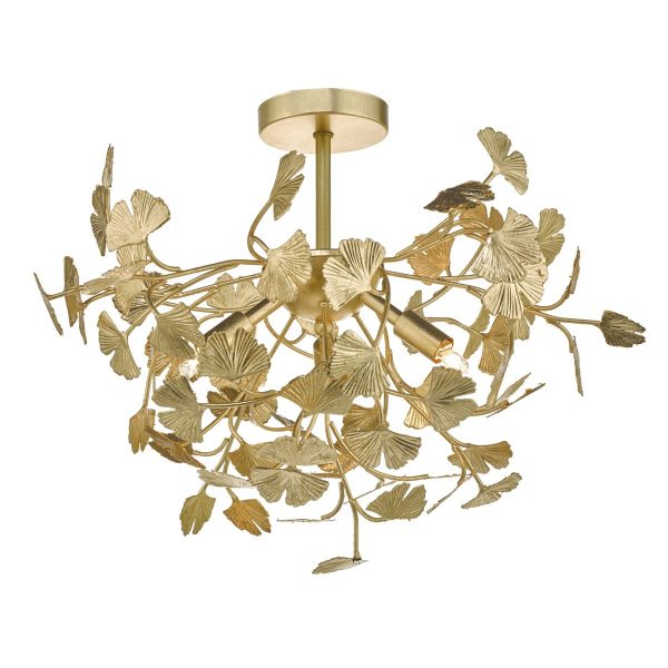 Yadira 4lt Semi Flush Gold Effect