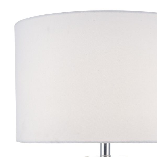 Zachary Table Lamp White Round Cw Shd