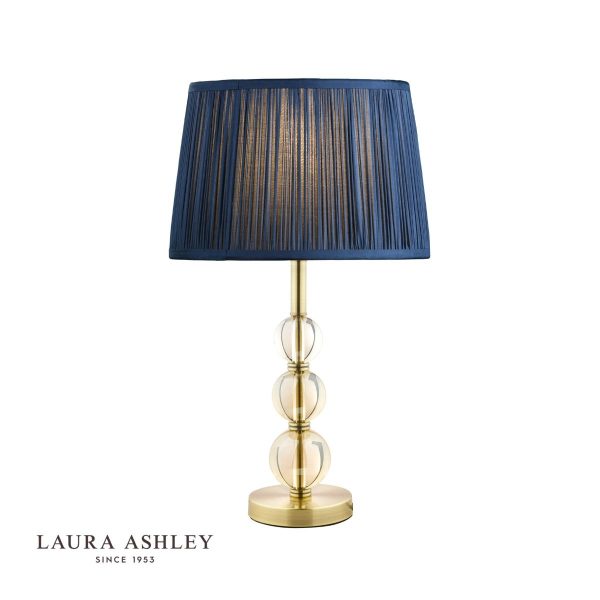 Laura Ashley Selby Large Table Lamp Antique Brass & Glass Ball Base Only